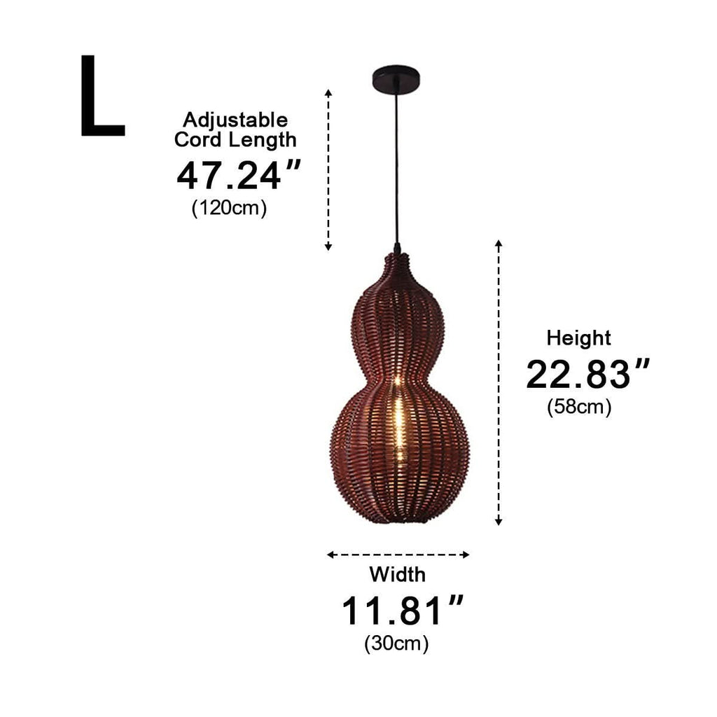 COASTMUSE Handgefertigte Pendelleuchte aus Rattan — Wasserdichtes Design für den Außenbereich