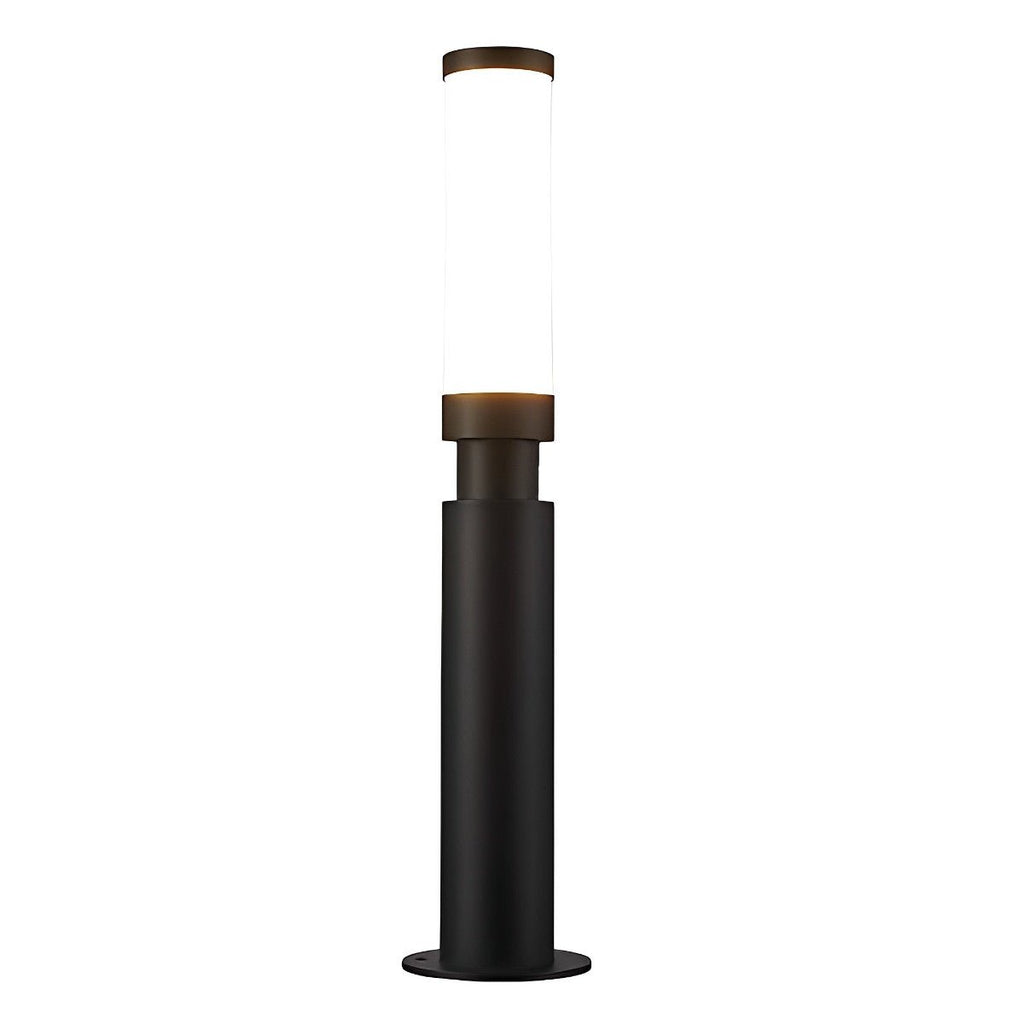 Black Aluminum Post Lamp 6W IP55 Outdoor Pathway Light For Driveway And Courtyard