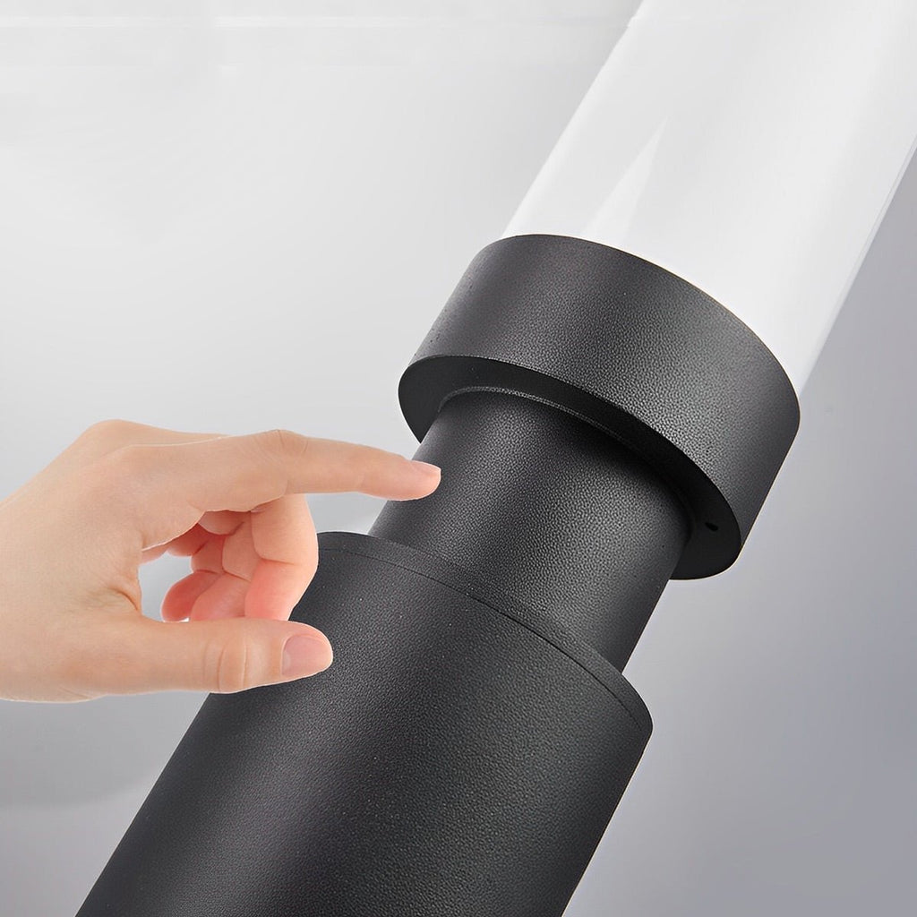 Black Aluminum Post Lamp 6W IP55 Outdoor Pathway Light For Driveway And Courtyard