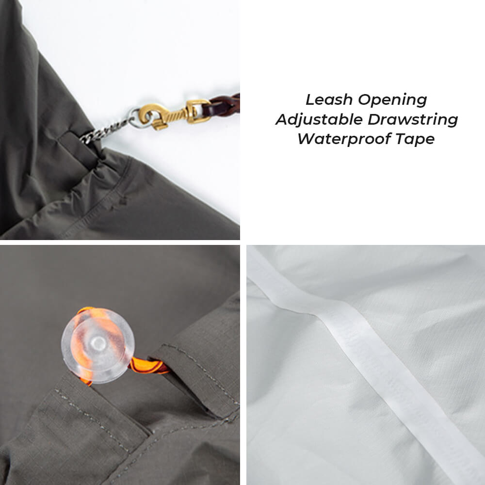 Waterproof Raincoat for Dogs with Four Legs and Reflective Pattern Hood | Ka-mostore