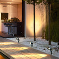 LED Solar Garden Spotlight 3W Black IP65 For Lawn Driveway And Trees