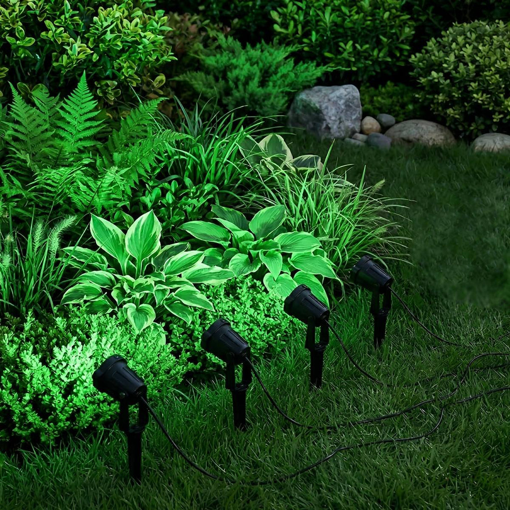 LED Solar Garden Spotlight 3W Black IP65 For Lawn Driveway And Trees