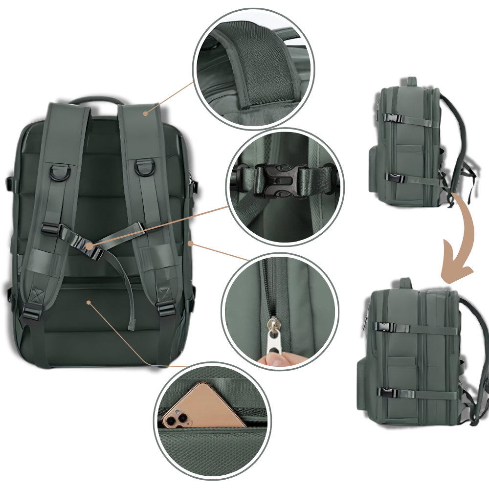 Waterproof Travel Backpack with Integrated USB Charger | Ka-mostore