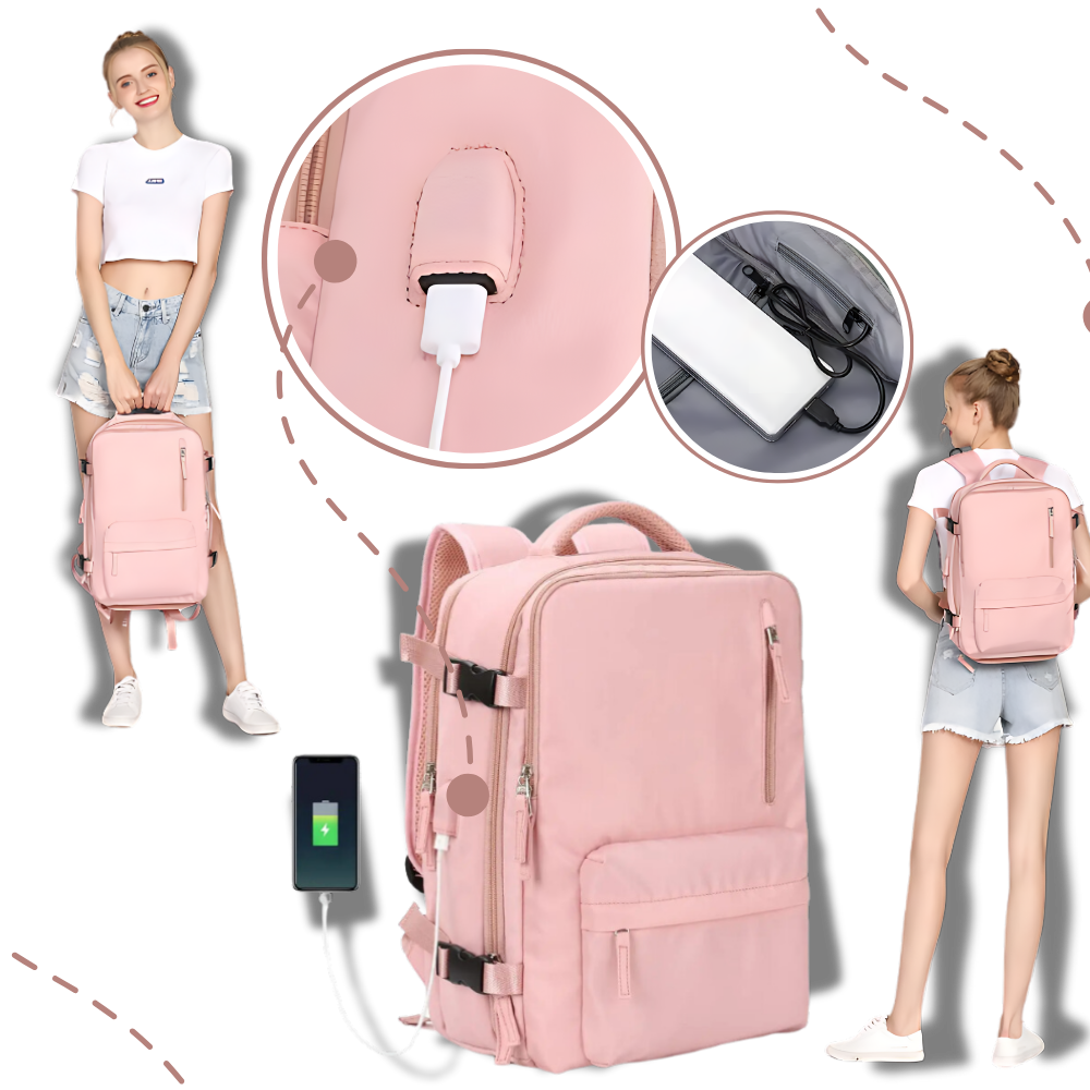 Waterproof Travel Backpack with Integrated USB Charger | Ka-mostore