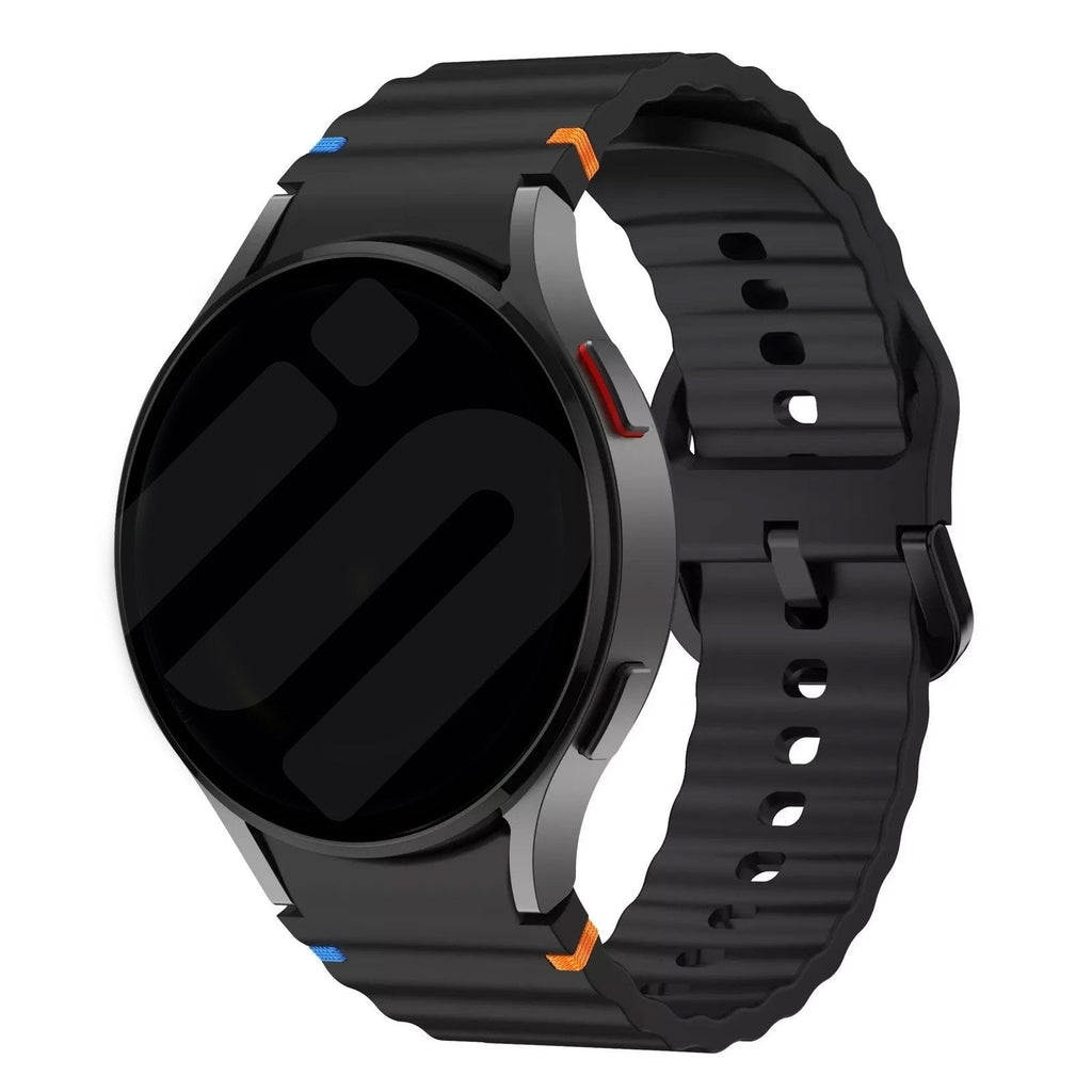 Vervangende polsband met Wave-bandje voor Samsung Galaxy Watch 4 40 mm — zwart