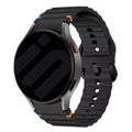Vervangende polsband met Wave-bandje voor Samsung Galaxy Watch 4 40 mm — zwart