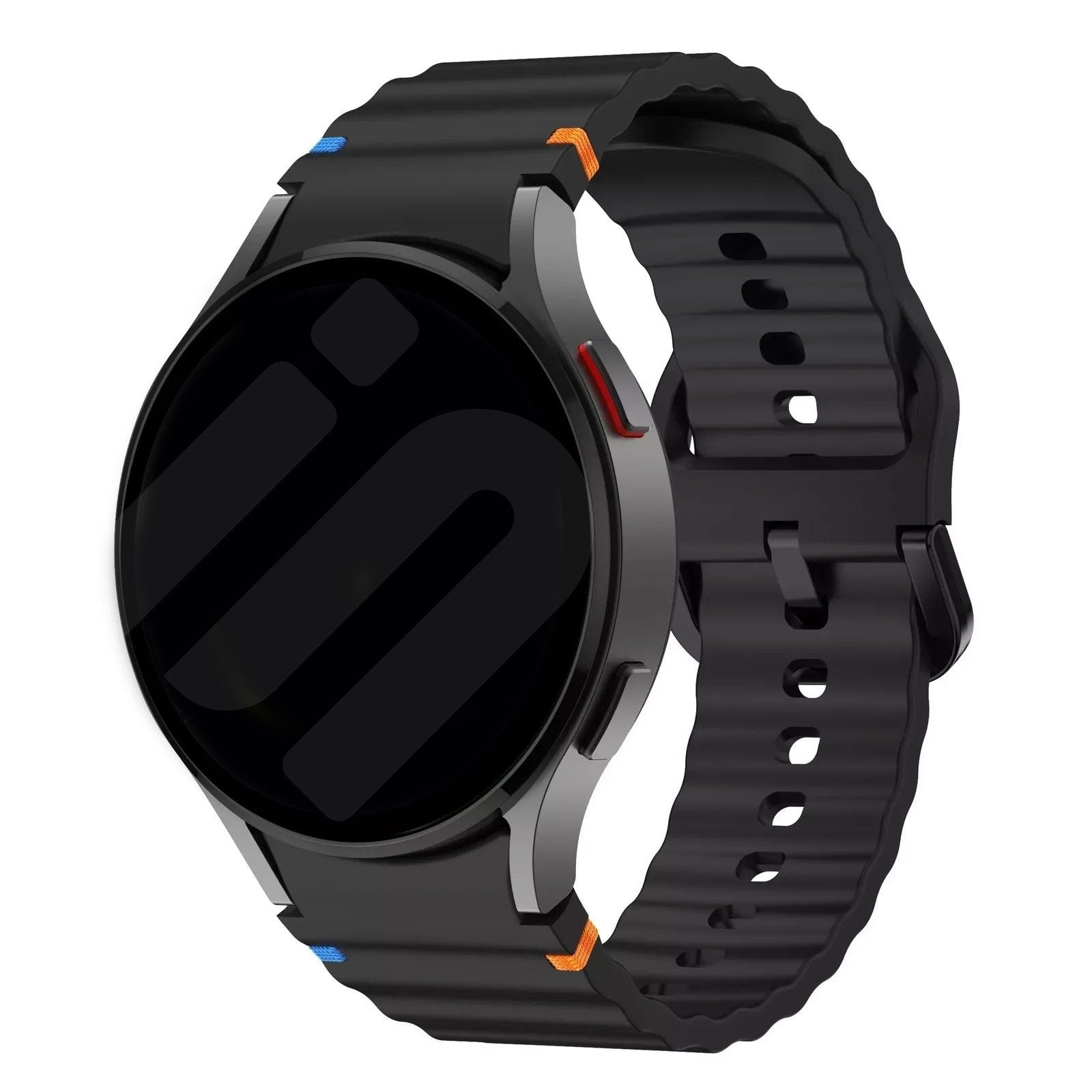 Vervangende polsband met Wave-bandje voor Samsung Galaxy Watch 4 40 mm — zwart