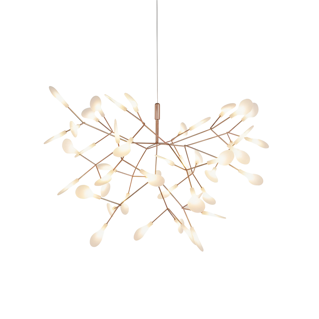Firefly Pendant Light With 45 LED Points In Rose Gold Metal Ceiling Lamp For Dining Room