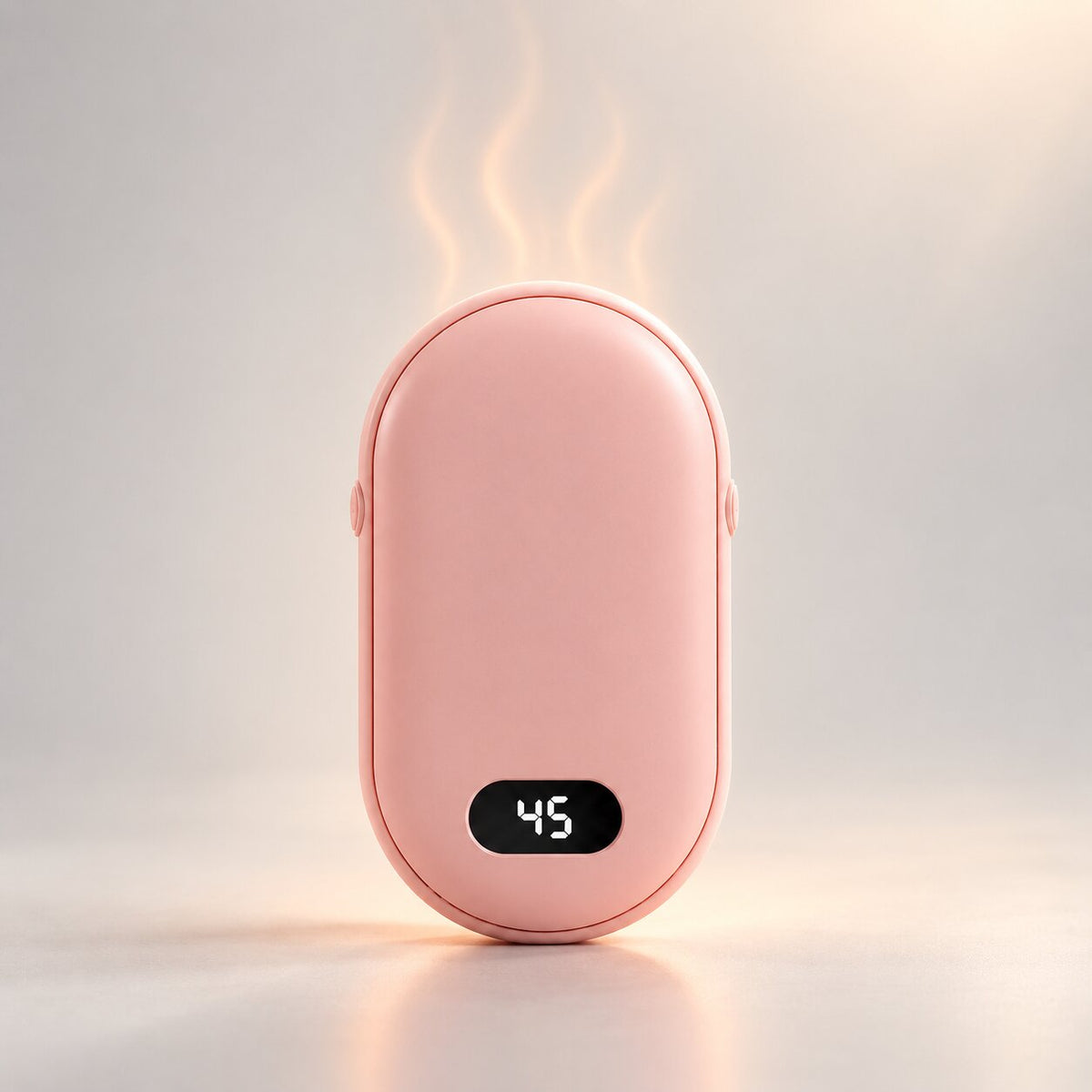 Flauschwärme Rechargeable Hand Warmer — Temperature Display, Compact Pocket Design