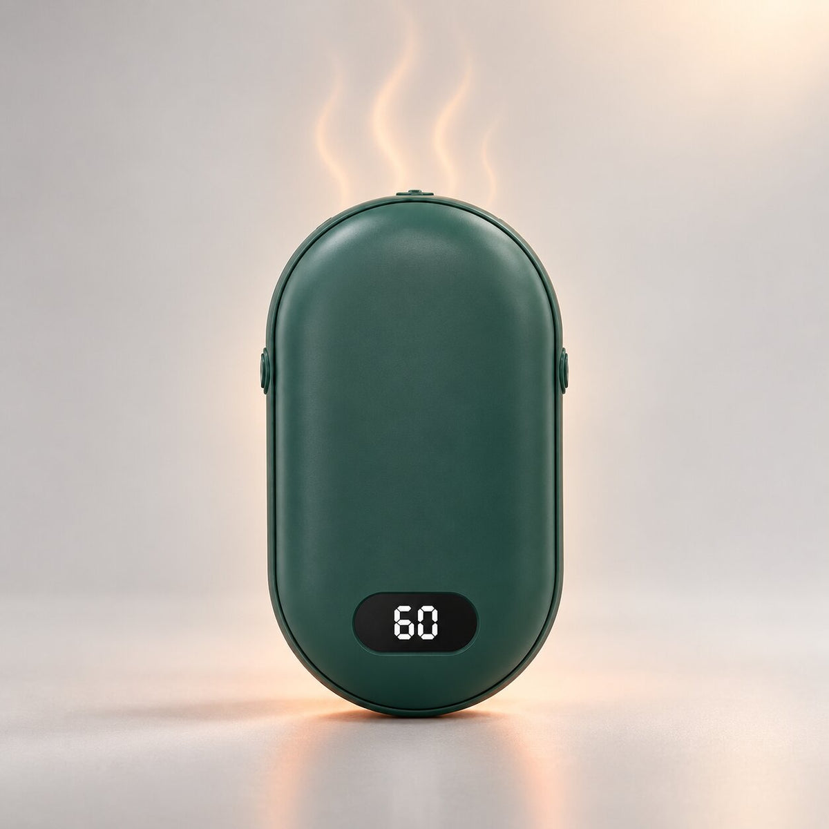 Flauschwärme Rechargeable Hand Warmer — Temperature Display, Compact Pocket Design