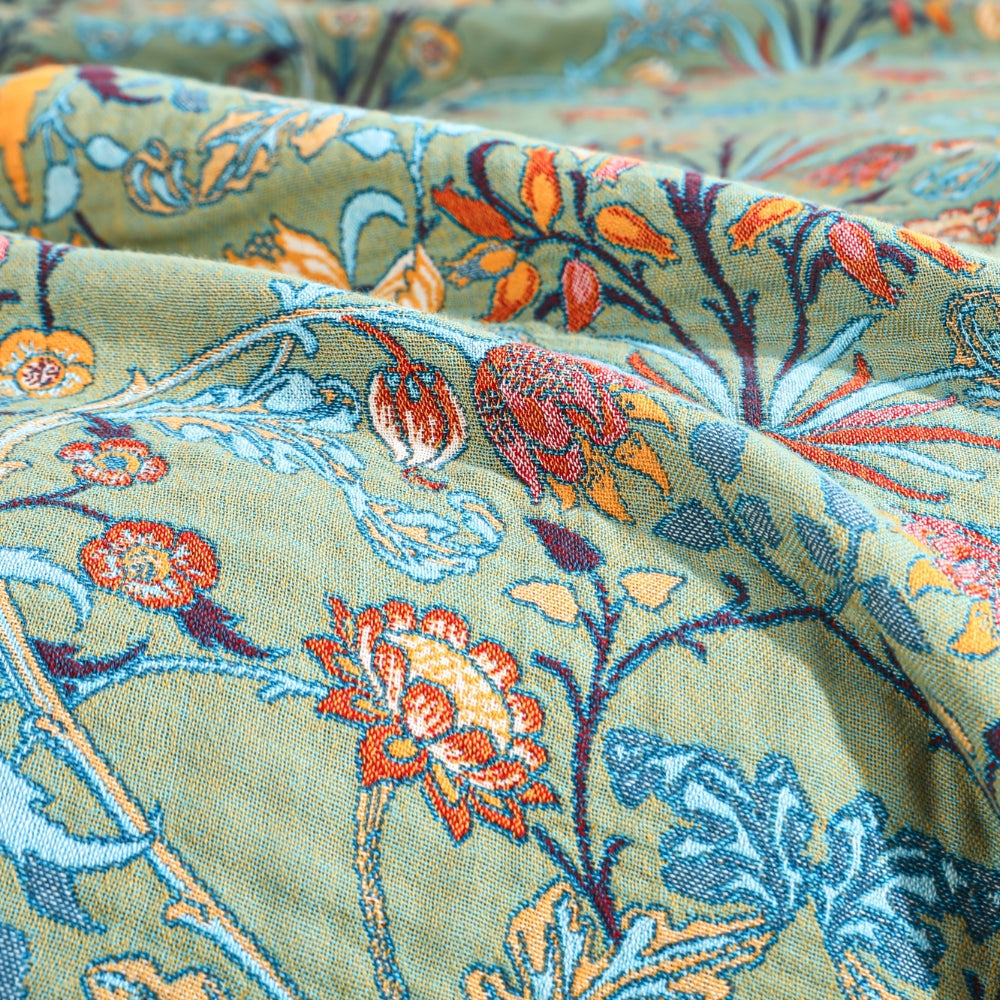 Pure Cotton Floral Reversible Throw Blanket | Ka-mostore