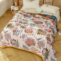 Wildbloom Reversible Flora Cotton Blanket | Ka-mostore
