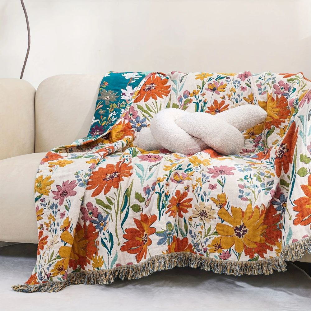 Wildflower Garden Cotton Blanket | Ka-mostore