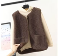 Women's Cozy Lambswool Fleece Vest | Ka-mostore