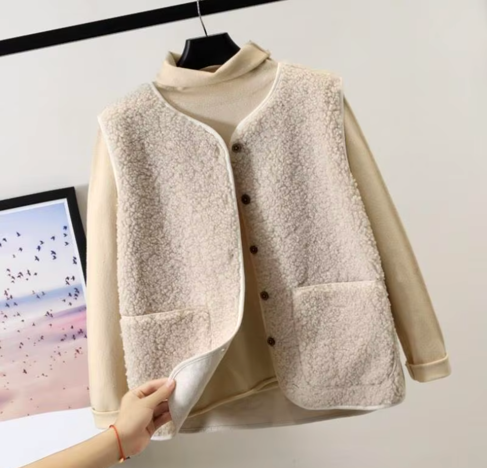 Women's Cozy Lambswool Fleece Vest | Ka-mostore