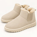 KuschelTritt Damen-Winterstiefel — Warmes Kunstfellfutter, vegane Wildlederoptik