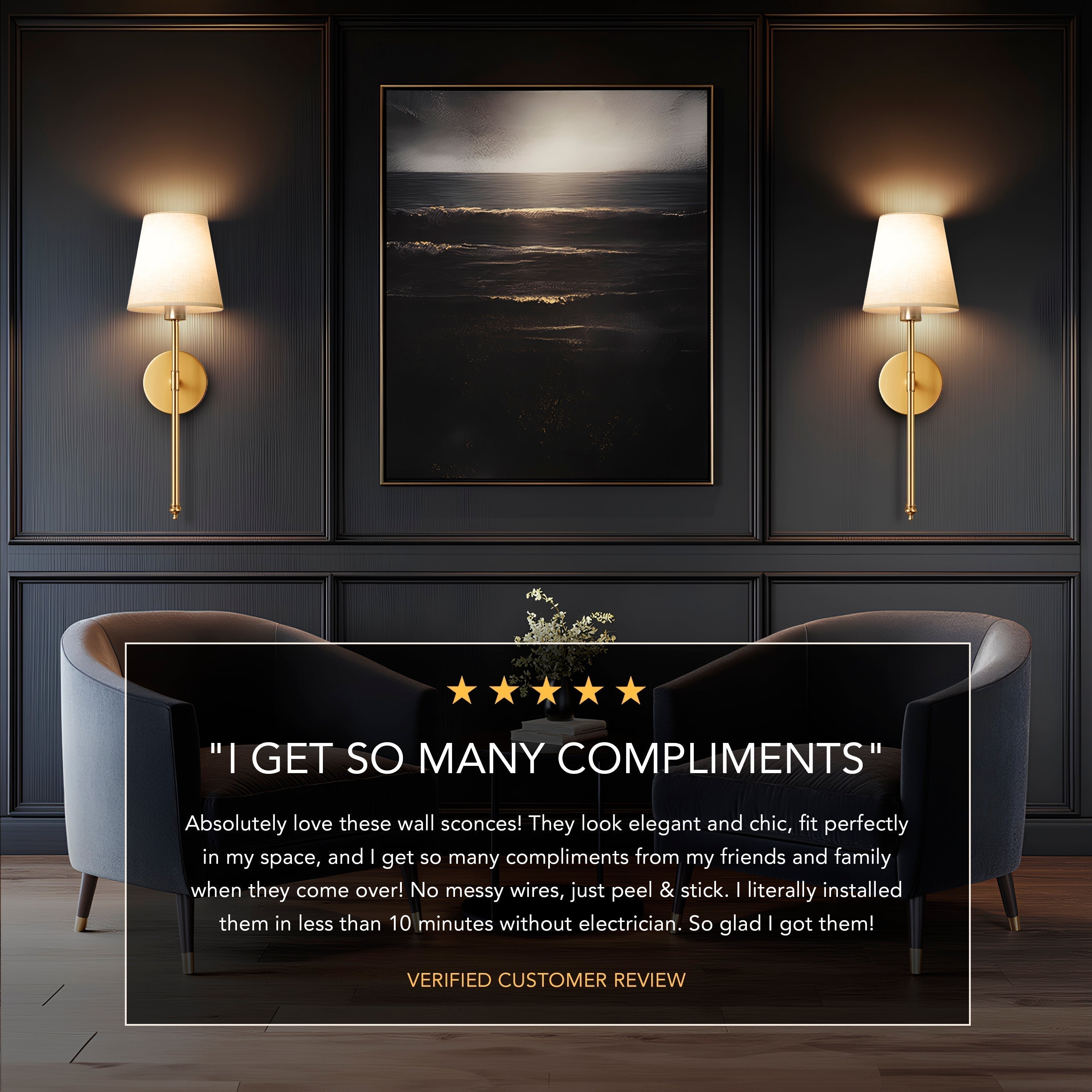 Wireless Wall Lights (Set of 2) | Ka-mostore