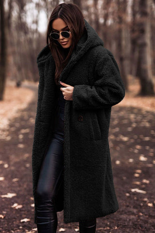 Plush hooded teddy coat for women | Ka-mostore