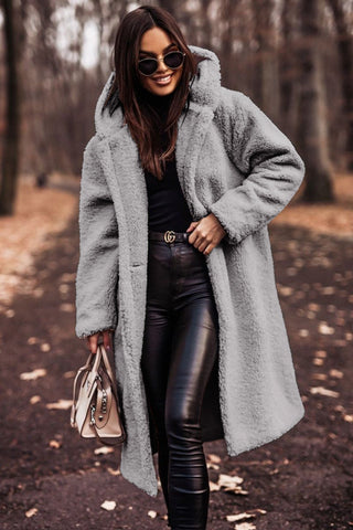 Plush hooded teddy coat for women | Ka-mostore