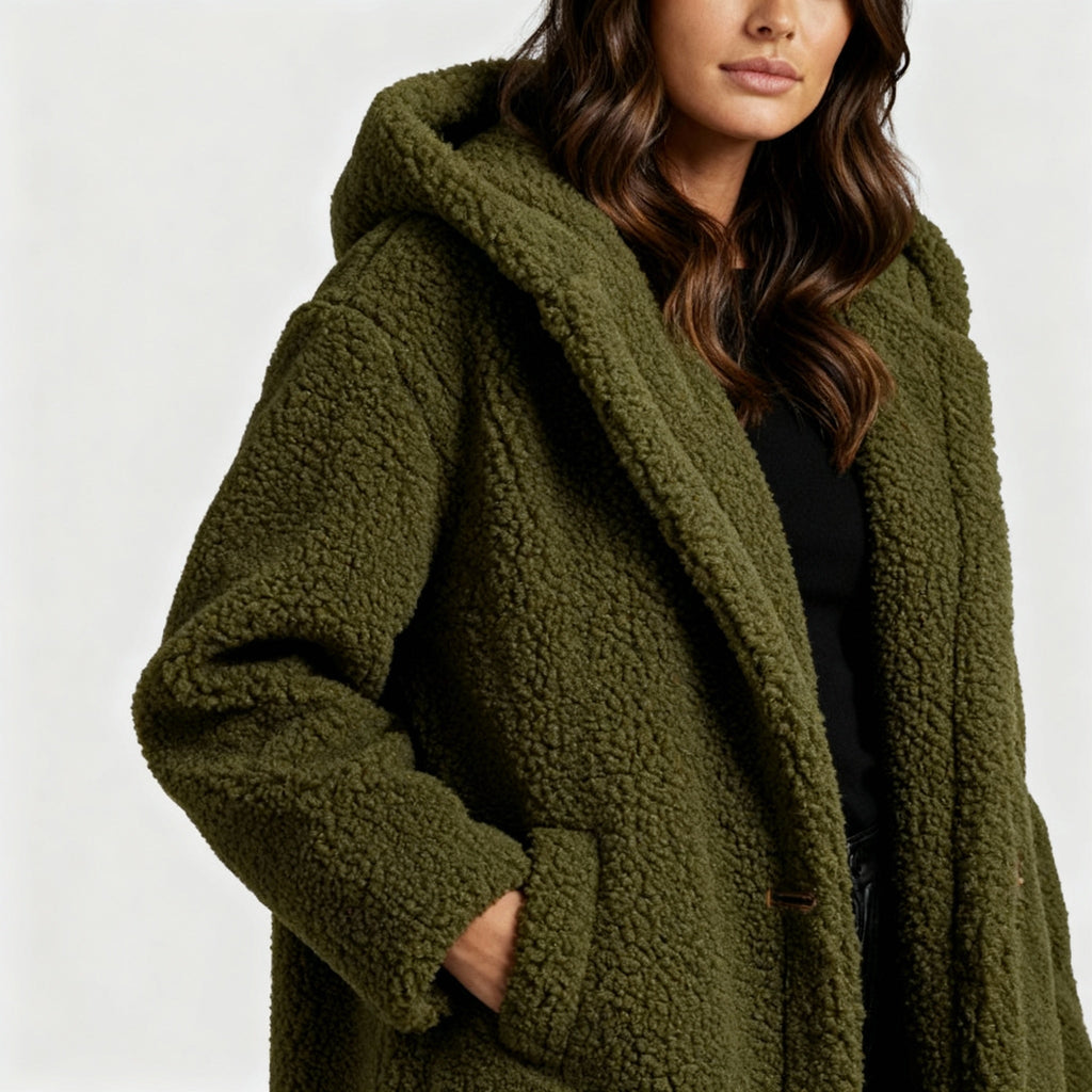 Plush hooded teddy coat for women | Ka-mostore