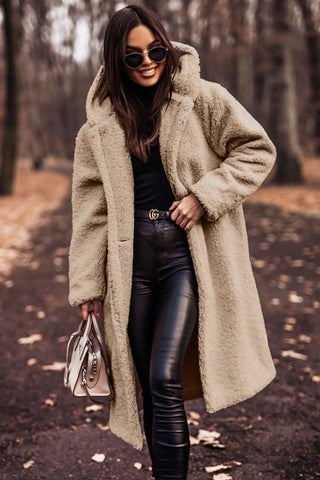 Plush hooded teddy coat for women | Ka-mostore