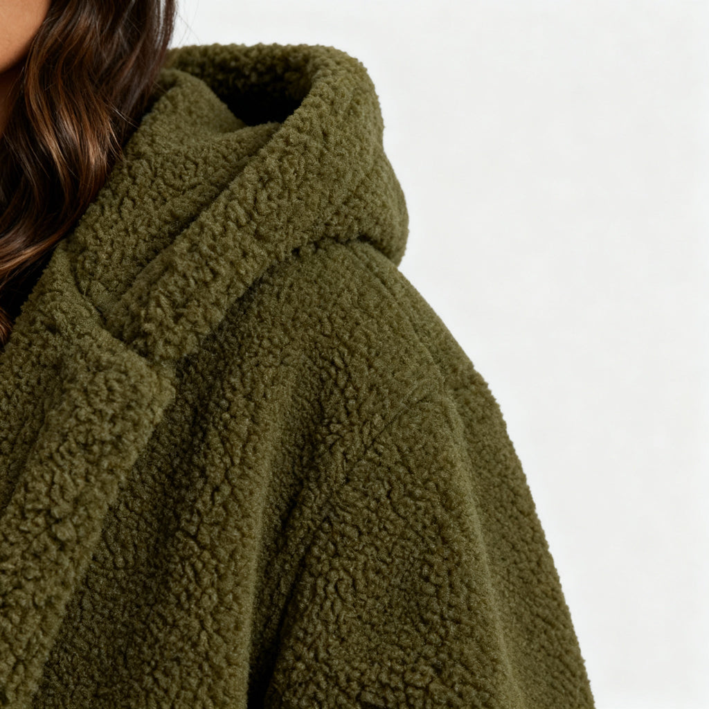 Plush hooded teddy coat for women | Ka-mostore