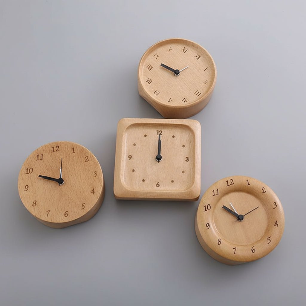 WOODMORN: Beech wood alarm clock for sophisticated home decor | Ka-mostore