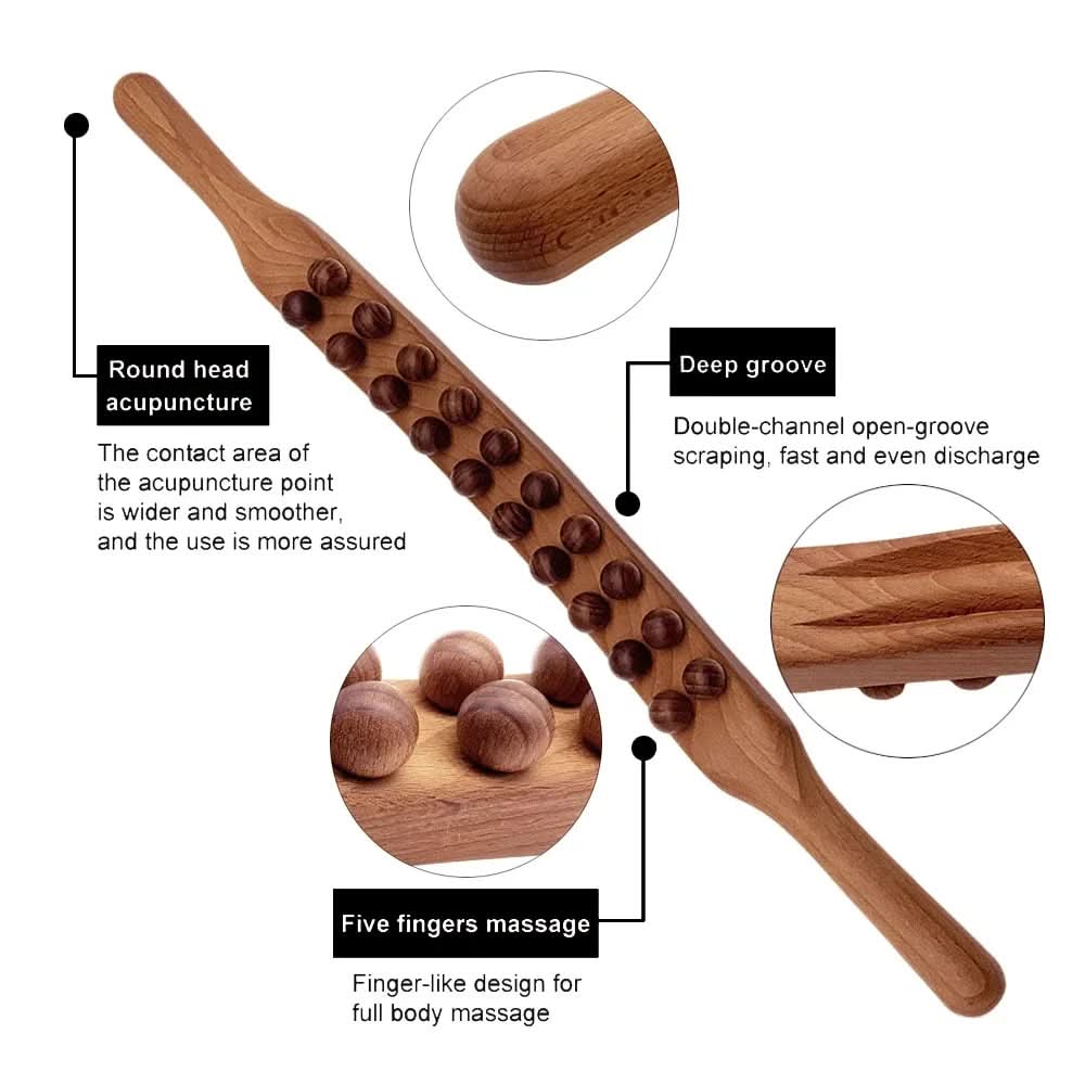 WOOLEASE – Natural Wood Gua Sha Massage Stick | Ka-mostore