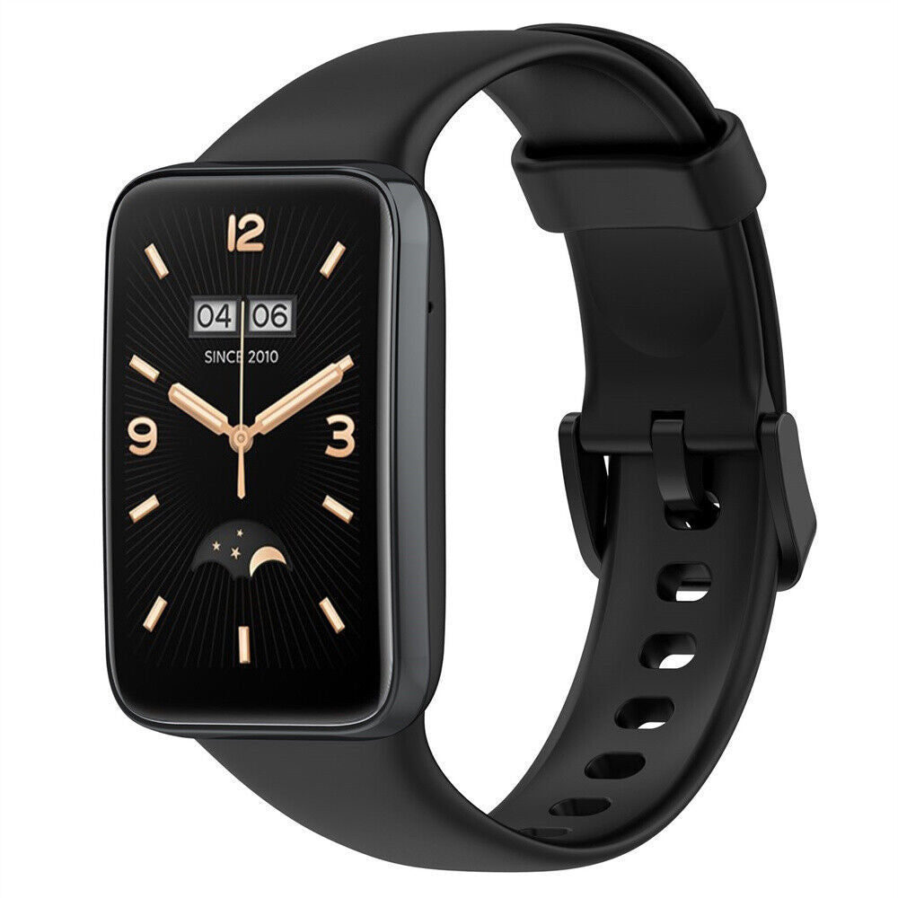 Xiaomi Smart Band 7 Pro用シリコン交換ストラップ — ブラック