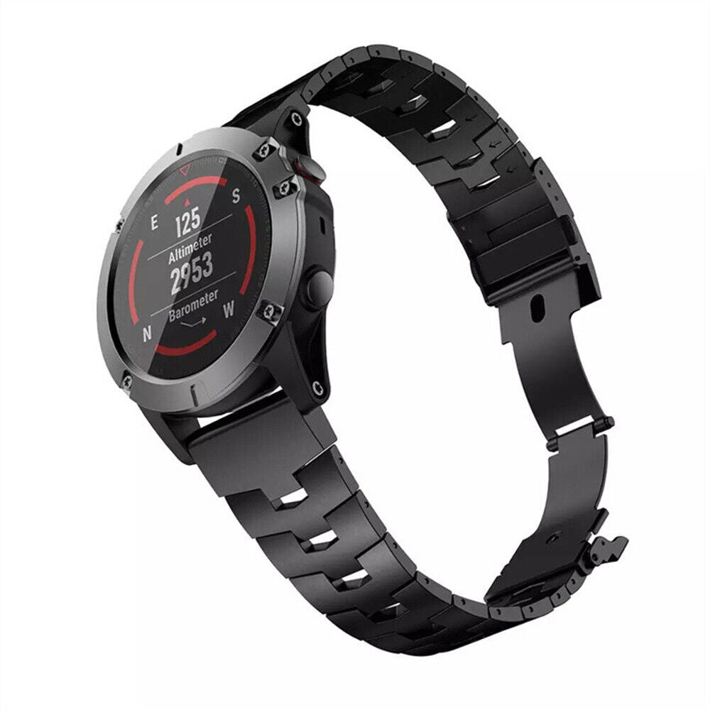 Sort titaniumurrem til Garmin Fenix 5 Plus og Fenix 6 Pro