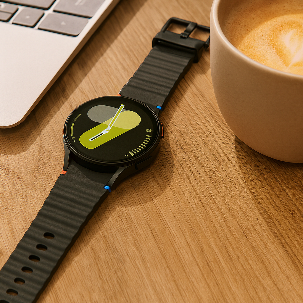 Vervangende polsband met Wave-bandje voor Samsung Galaxy Watch 4 40 mm — zwart