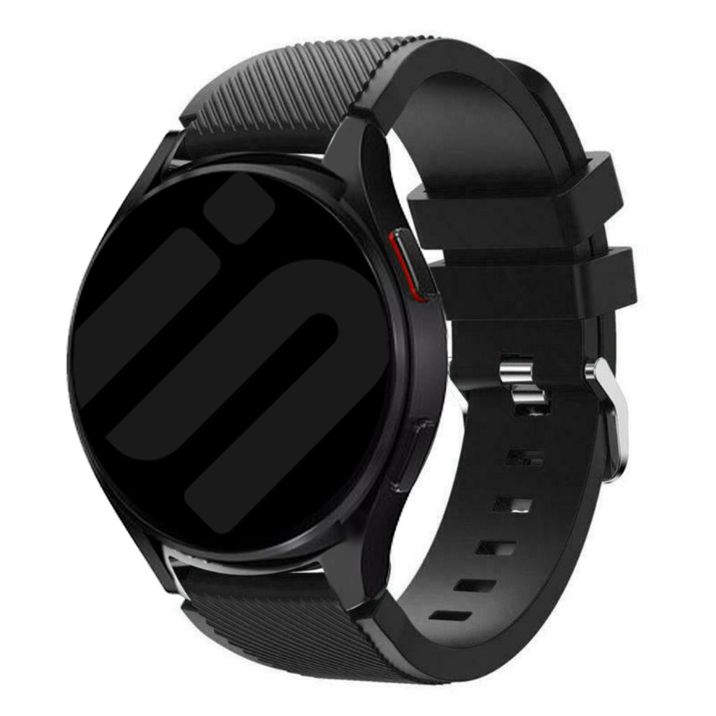 Cinturino di ricambio in silicone nero per Samsung Galaxy Watch 6 Classic da 47 mm