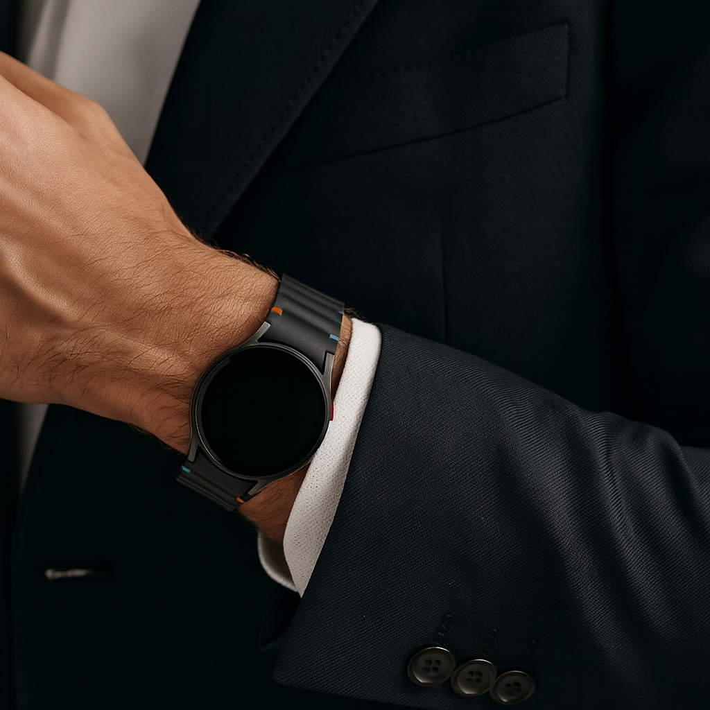 Vervangende polsband met Wave-bandje voor Samsung Galaxy Watch 4 40 mm — zwart